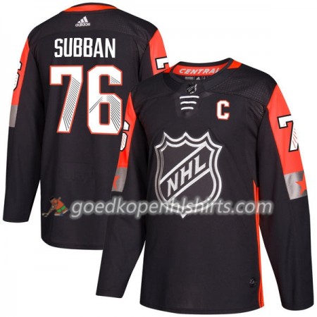 Nashville Predators Subban 76 2018 NHL All-Star Adidas Zwart Authentic Shirt - Mannen